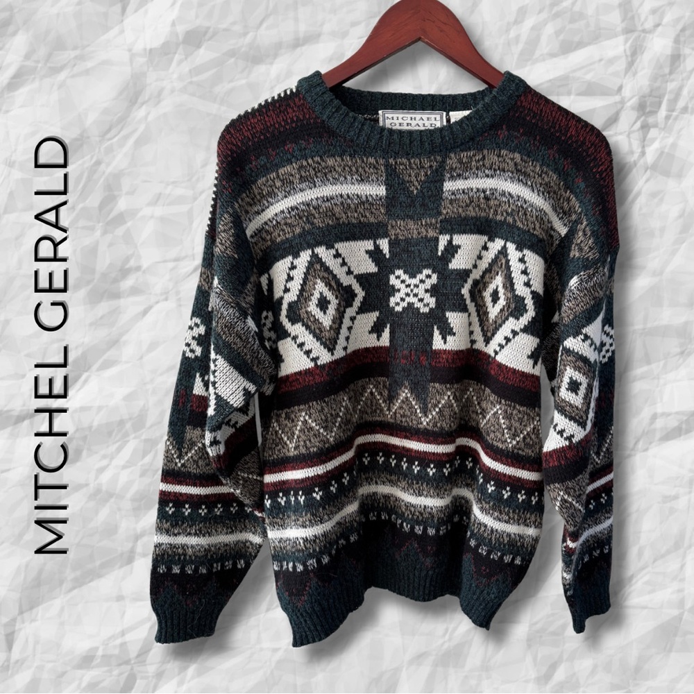 {Michael Gerald} Patterned Sweater - image 1